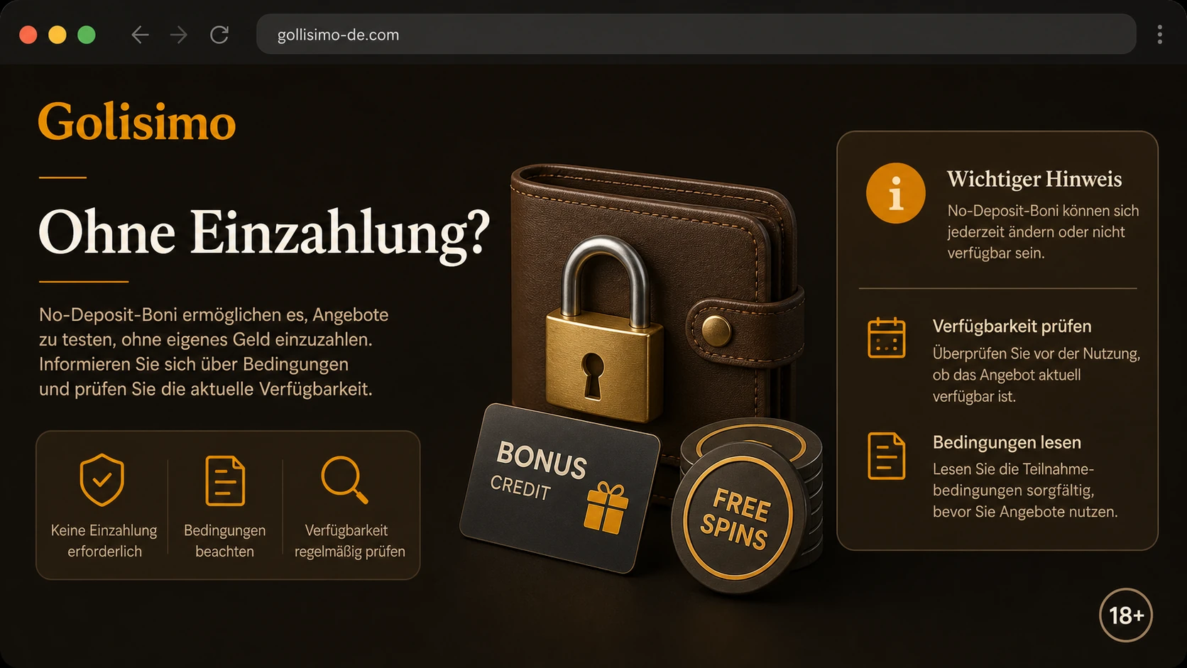 Bonus ohne Einzahlung Golisimo