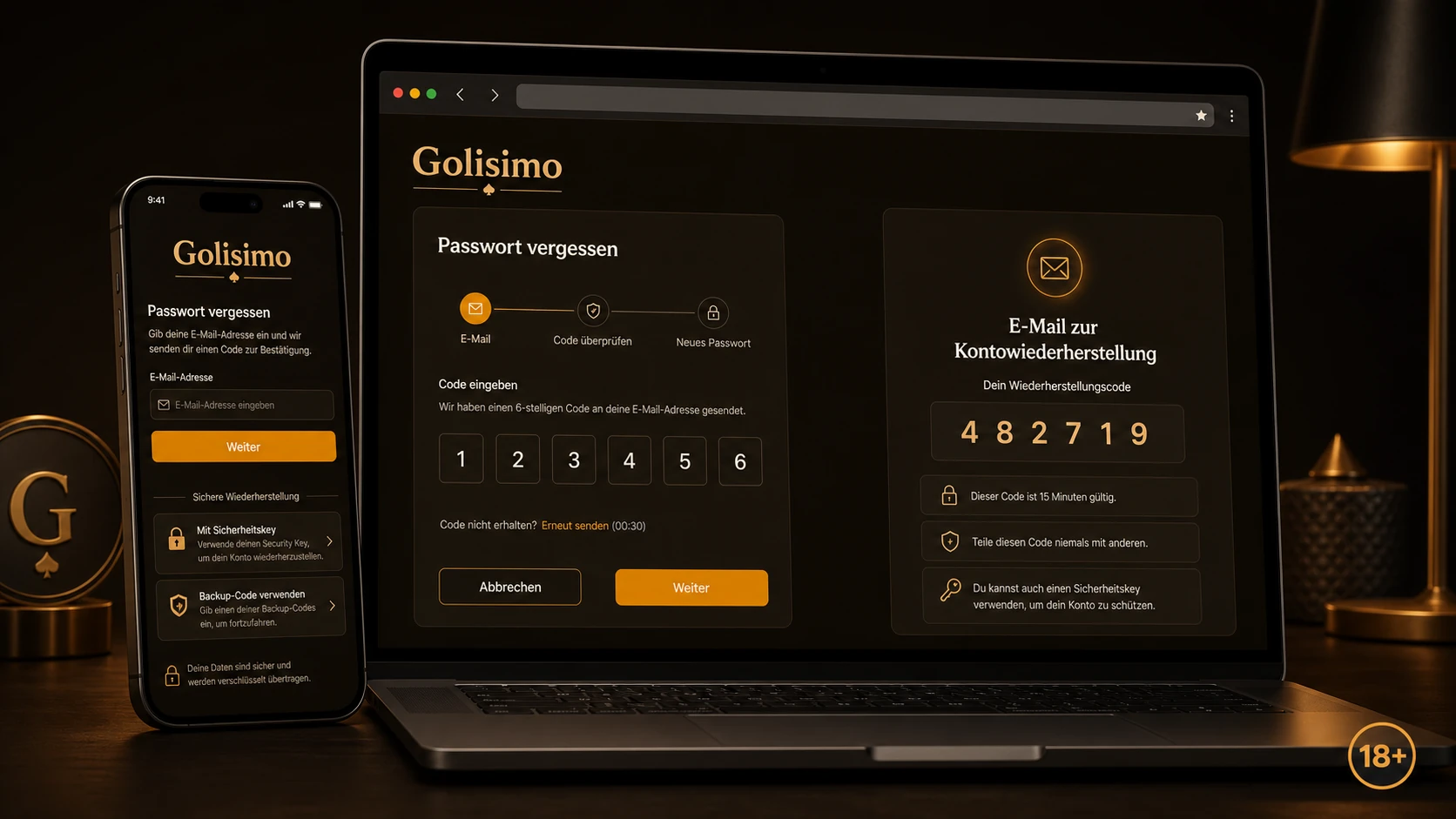 Passwort vergessen bei Golisimo